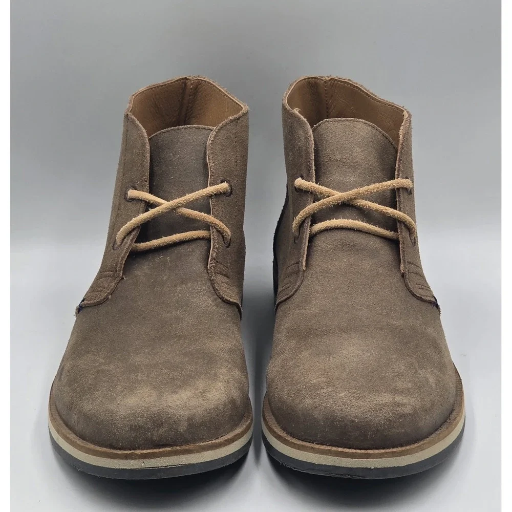 Hari Mari  Mens Adobe Brown Waxed Suede  Chukka Desert Boots Size 9US Euro 42